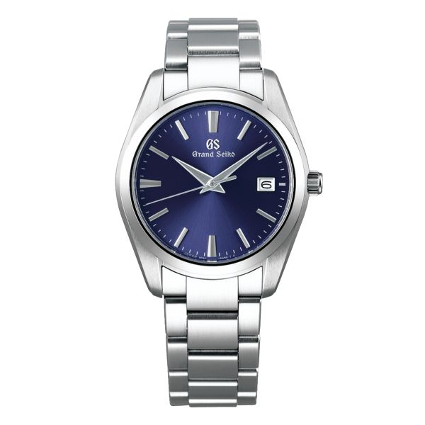 Grand Seiko Heritage quartz blue dial steel bracelet 37 mm