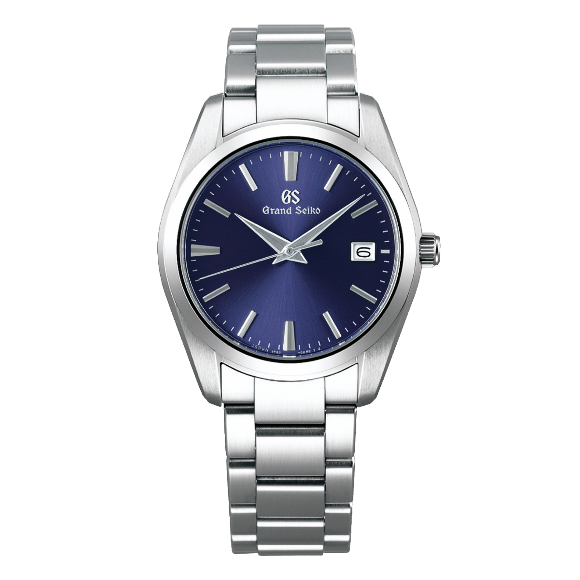 Grand Seiko Heritage quartz blue dial steel bracelet 37 mm