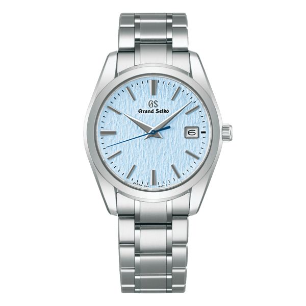 Grand Seiko Heritage "Skyflake" quartz blue dial titanium bracelet 37 mm