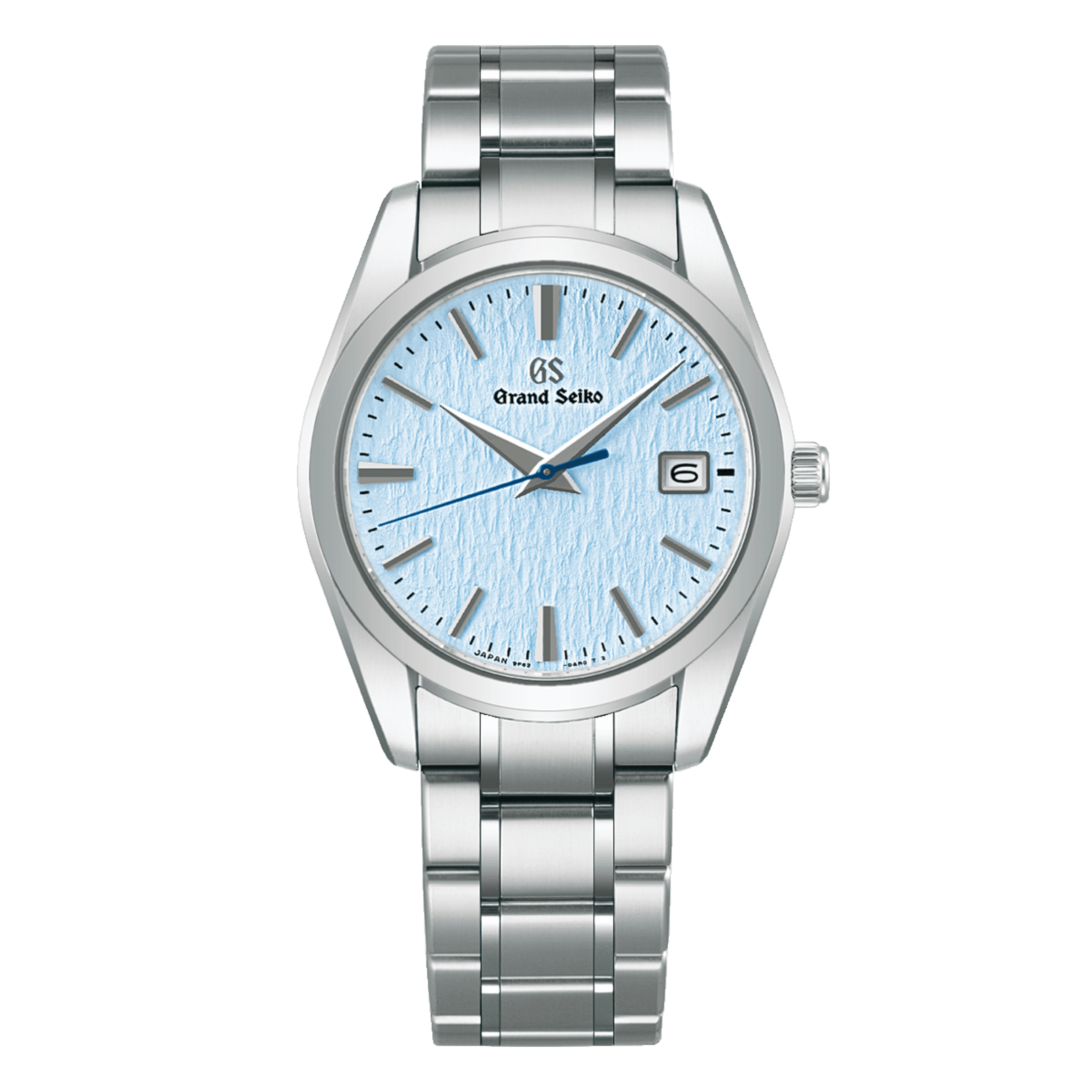 Grand Seiko Heritage "Skyflake" quartz blue dial titanium bracelet 37 mm