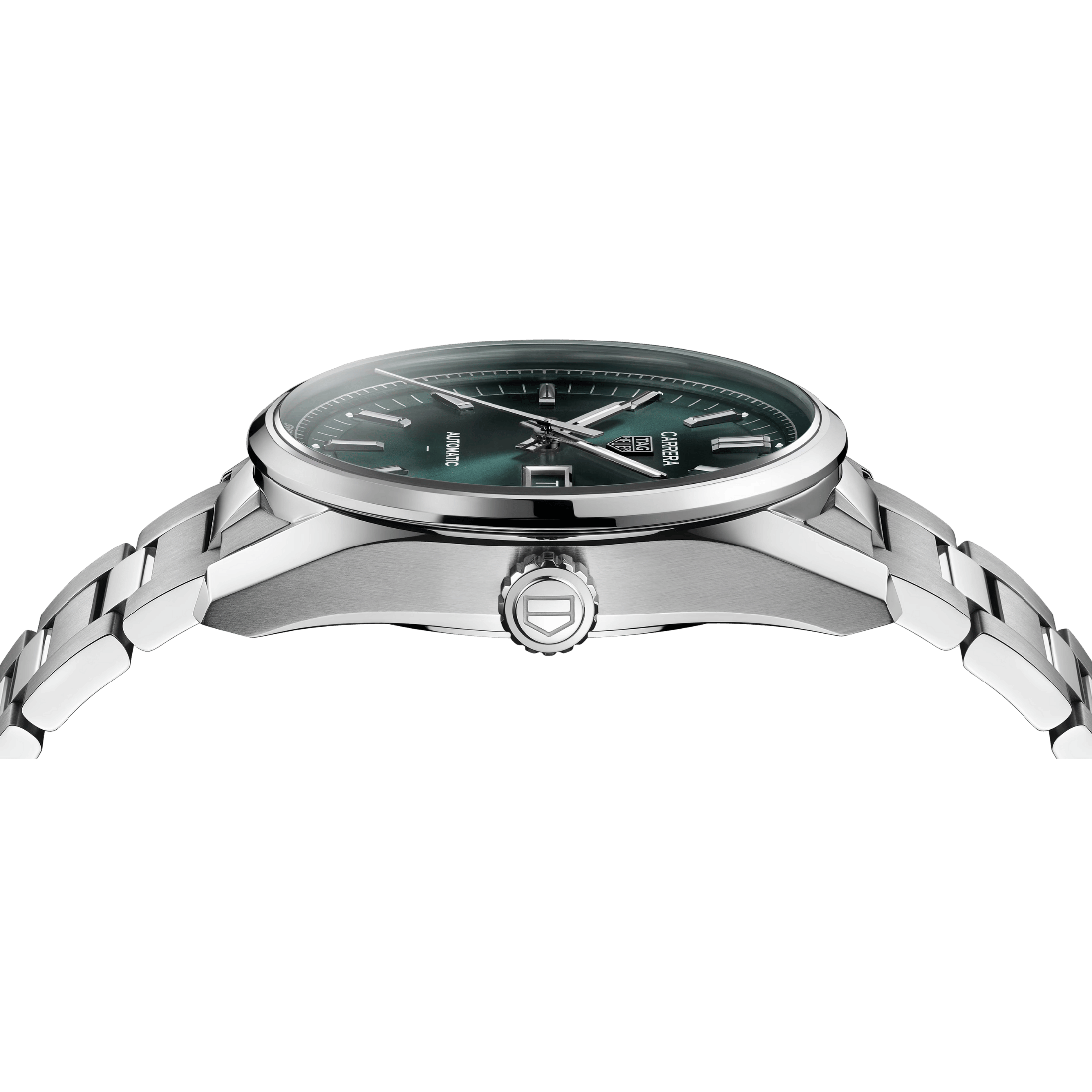 TAG Heuer Carrera Day-Date Automatic green dial steel bracelet 41 mm