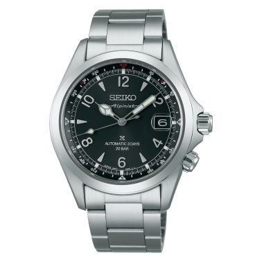 Montre Seiko Prospex Alpinist 2025 automatique cadran noir bracelet acier 39,5 mm