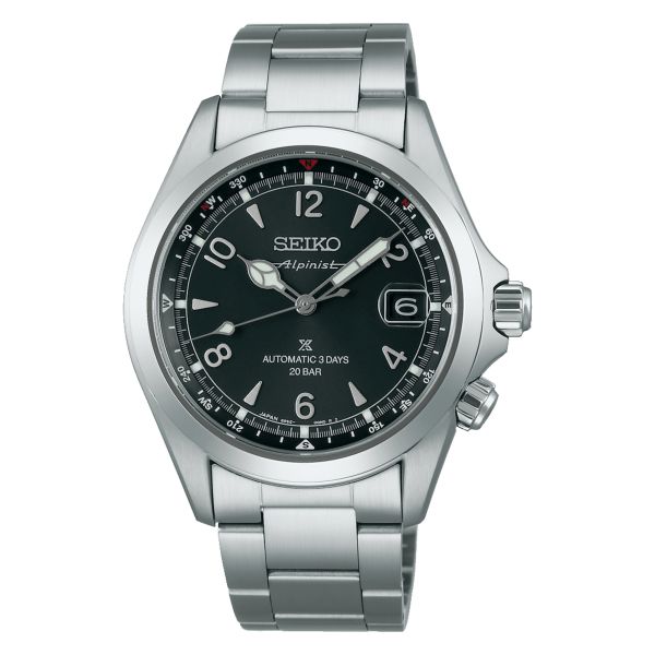 Seiko Prospex Alpinist 2025 automatic black dial steel bracelet 39.5 mm