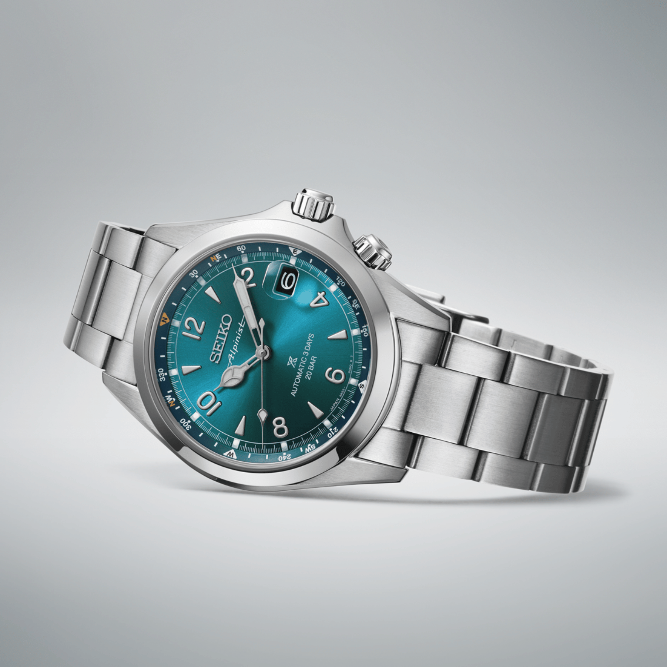 Montre Seiko Prospex Alpinist 2025 automatique cadran bleu bracelet acier 39,5 mm