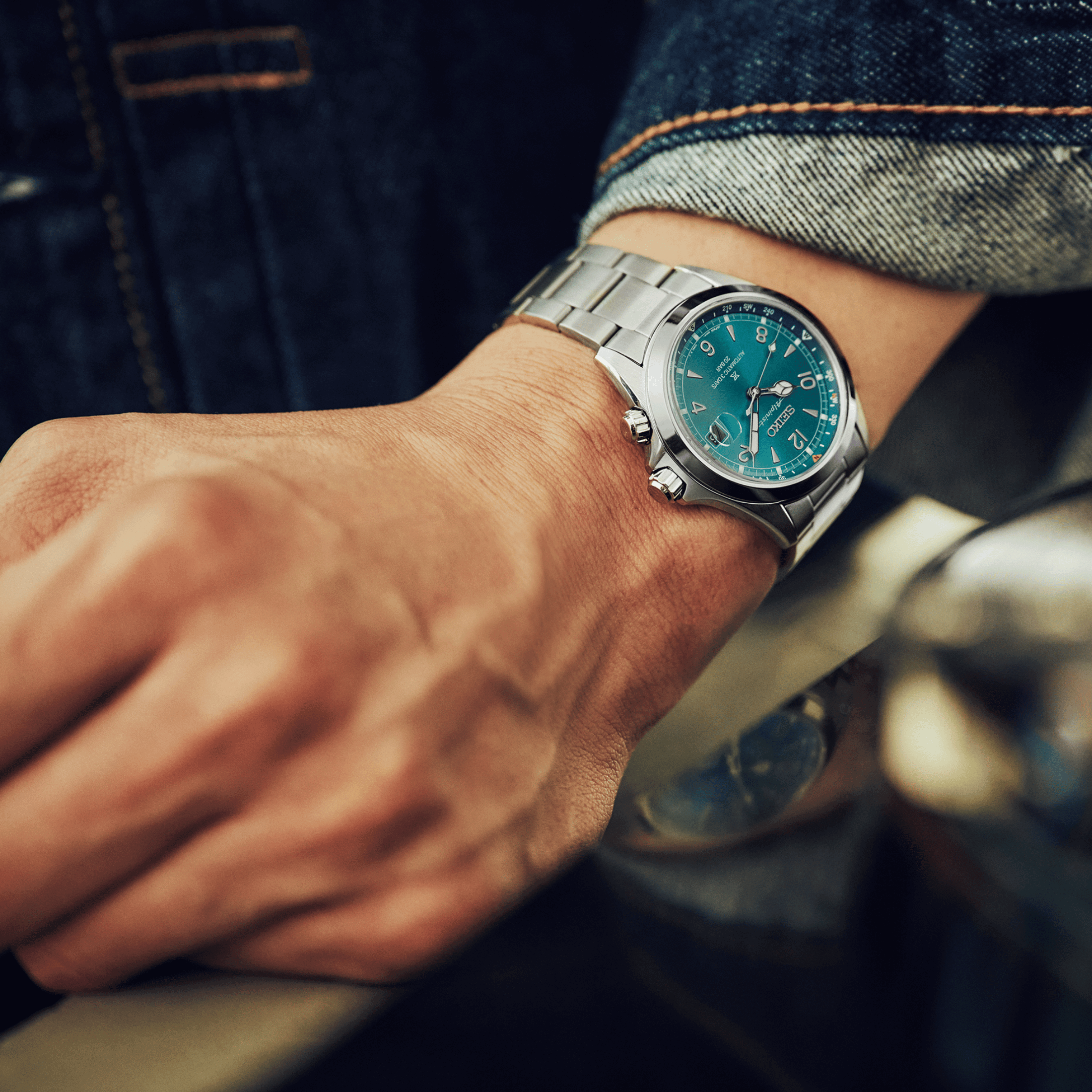 Montre Seiko Prospex Alpinist 2025 automatique cadran bleu bracelet acier 39,5 mm