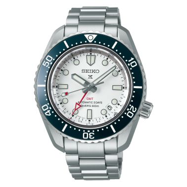 Montre Seiko Prospex Automatique Heritage Diver's GMT 1968 cadran blanc bracelet acier 42 mm