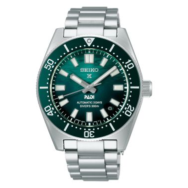 Seiko Prospex Diver's 1965 Heritage 62MAS "PADI Edition" automatic green dial steel bracelet 40 mm