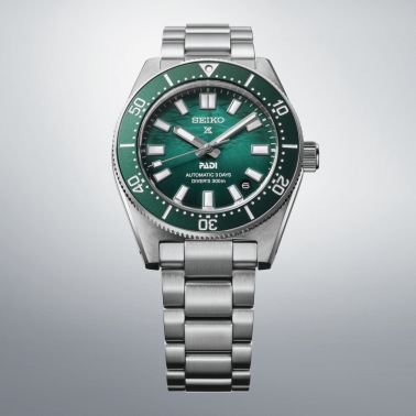 Seiko Prospex Diver's 1965 Heritage 62MAS "PADI Edition" automatic green dial steel bracelet 40 mm