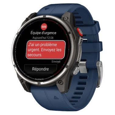 copy ofMontre Garmin Quatix 8 Edition Standard GPS bracelet silicone bleu 51 mm