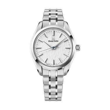 Montre Grand Seiko Heritage "Snowflake" quartz cadran blanc bracelet acier 33 mm