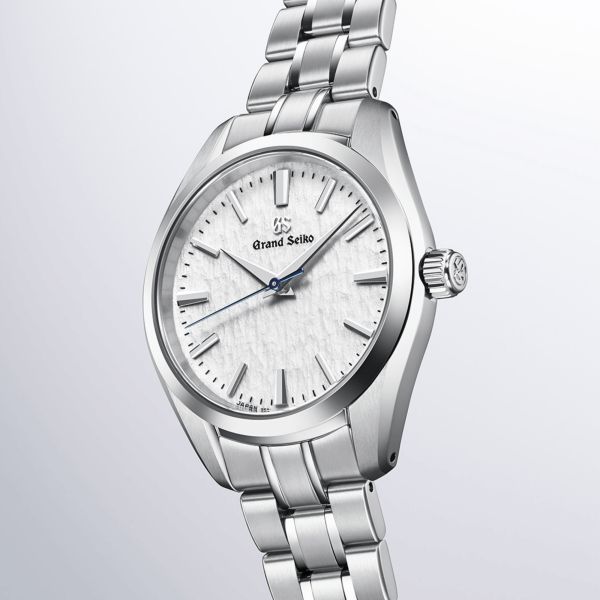 Grand Seiko Heritage "Snowflake" quartz white dial steel bracelet 33 mm