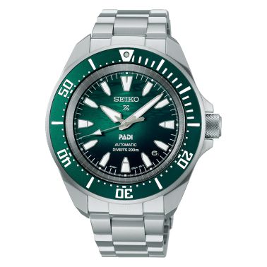 Montre Seiko Prospex Diver's Samurai "PADI" automatique cadran vert bracelet acier 41,7 mm