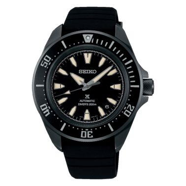 Seiko Prospex Diver's Samurai "All-Black" automatic black dial rubber bracelet 41,7 mm