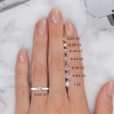 Solitaire Lepage Idylle en or blanc et diamant