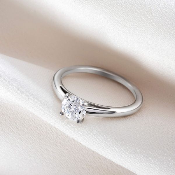 Solitaire Lepage Promesse en or blanc et diamant