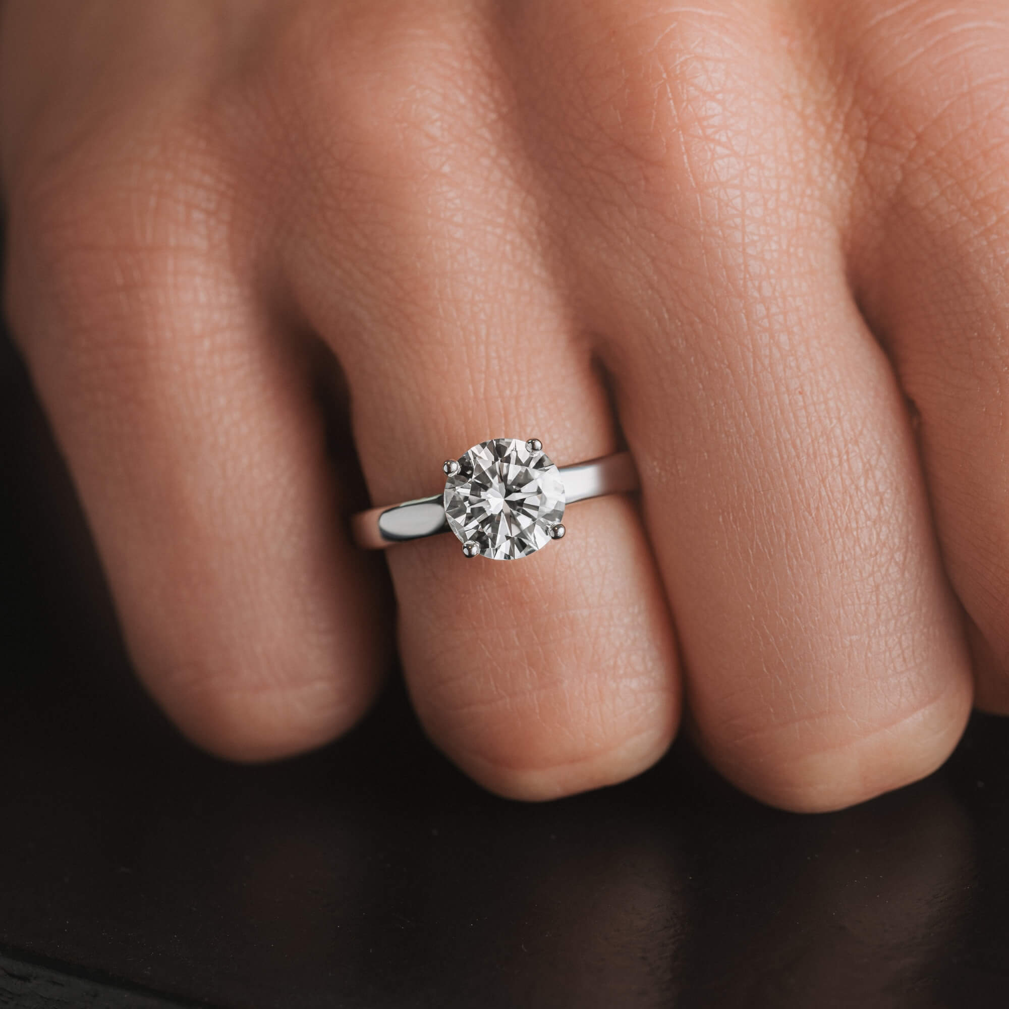 Lepage Evidence engagement ring in white gold and diamond
