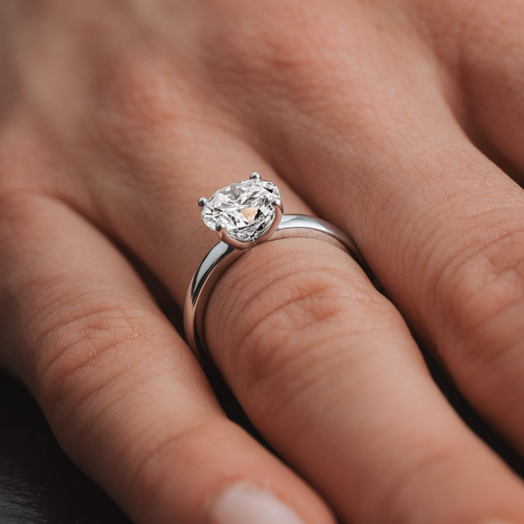 Solitaire Lepage Evidence en or blanc et diamant