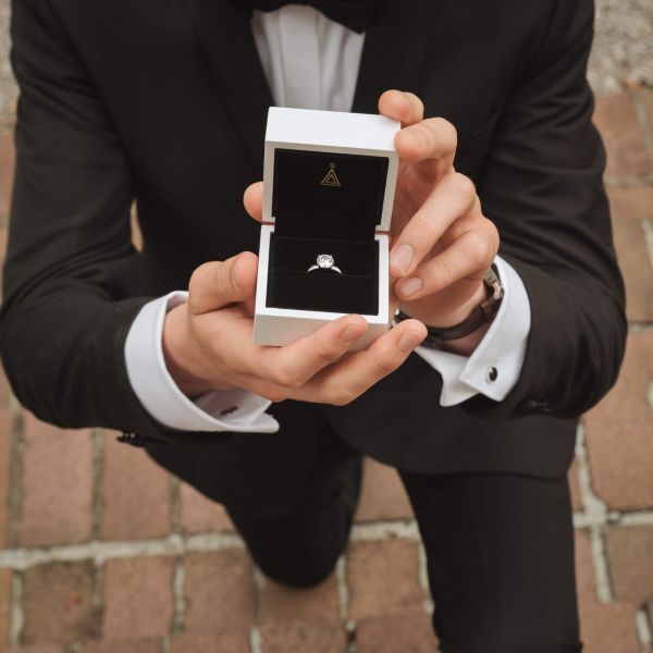 Lepage Evidence engagement ring in white gold and diamond