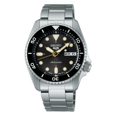 Seiko 5 Sports SKX Midsize automatic grey dial steel bracelet 38 mm