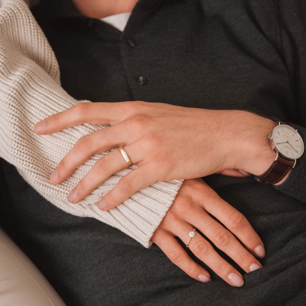 Solitaire Lepage Désir en or jaune et diamant