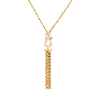 FRED Force 10 necklace in yellow gold and diamonds