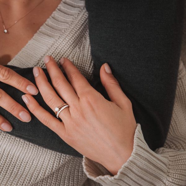 Solitaire Lepage Foudre en or jaune et diamant