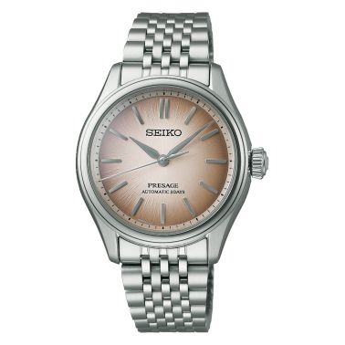 Montre Seiko Presage Classic Series automatique cadran gris fumé bracelet acier 36 mm