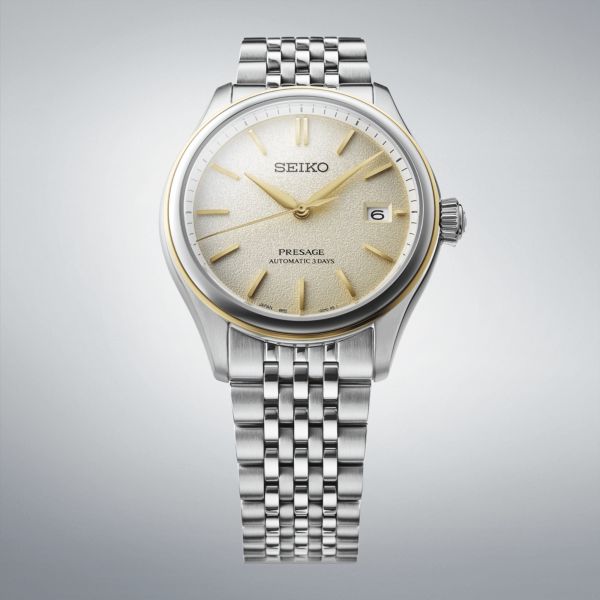Montre Seiko Presage Classic Series automatique cadran champagne bracelet acier 40,2 mm