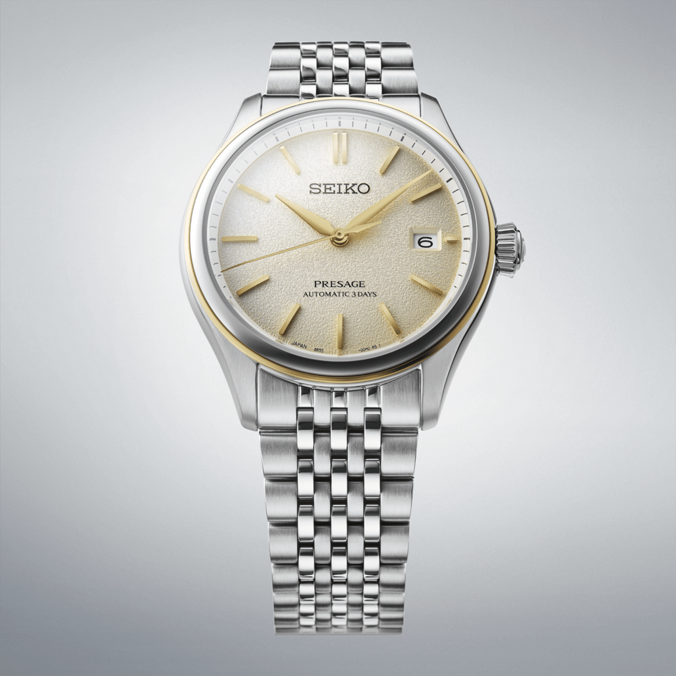 Montre Seiko Presage Classic Series automatique cadran champagne bracelet acier 40,2 mm