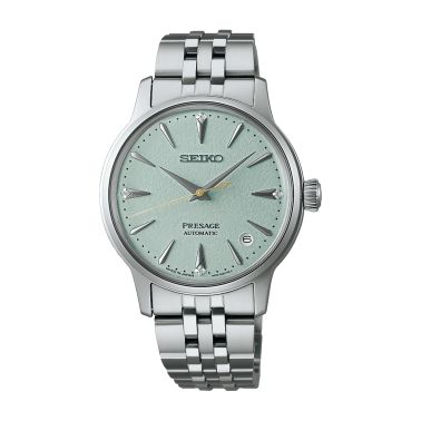 Montre Seiko Presage Cocktail "Frozen Mojito" automatique cadran vert bracelet acier 34 mm