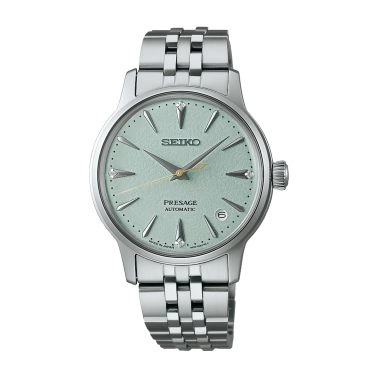 Seiko Presage Cocktail Time "Frozen Mojito" automatic green dial steel bracelet 34 mm