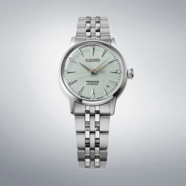 Seiko Presage Cocktail Time "Frozen Mojito" automatic green dial steel bracelet 34 mm