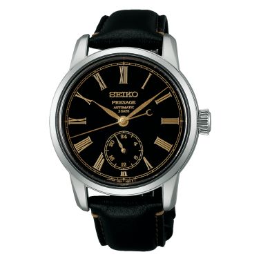 Montre Seiko Presage Classic Series “Craftsmanship” Laque Urushi automatique cadran noir bracelet cuir 40,2 mm