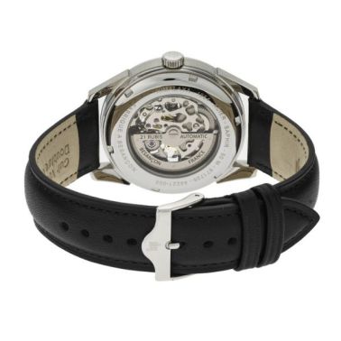 Montre Lip Himalaya Squelette automatique cadran noir bracelet cuir noir 40 mm