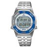 Seiko Rotocall quartz black & blue steel bracelet 37 mm