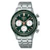 Montre Seiko Sport Chronographe mecaquartz chronographe cadran vert bracelet acier 38,7 mm