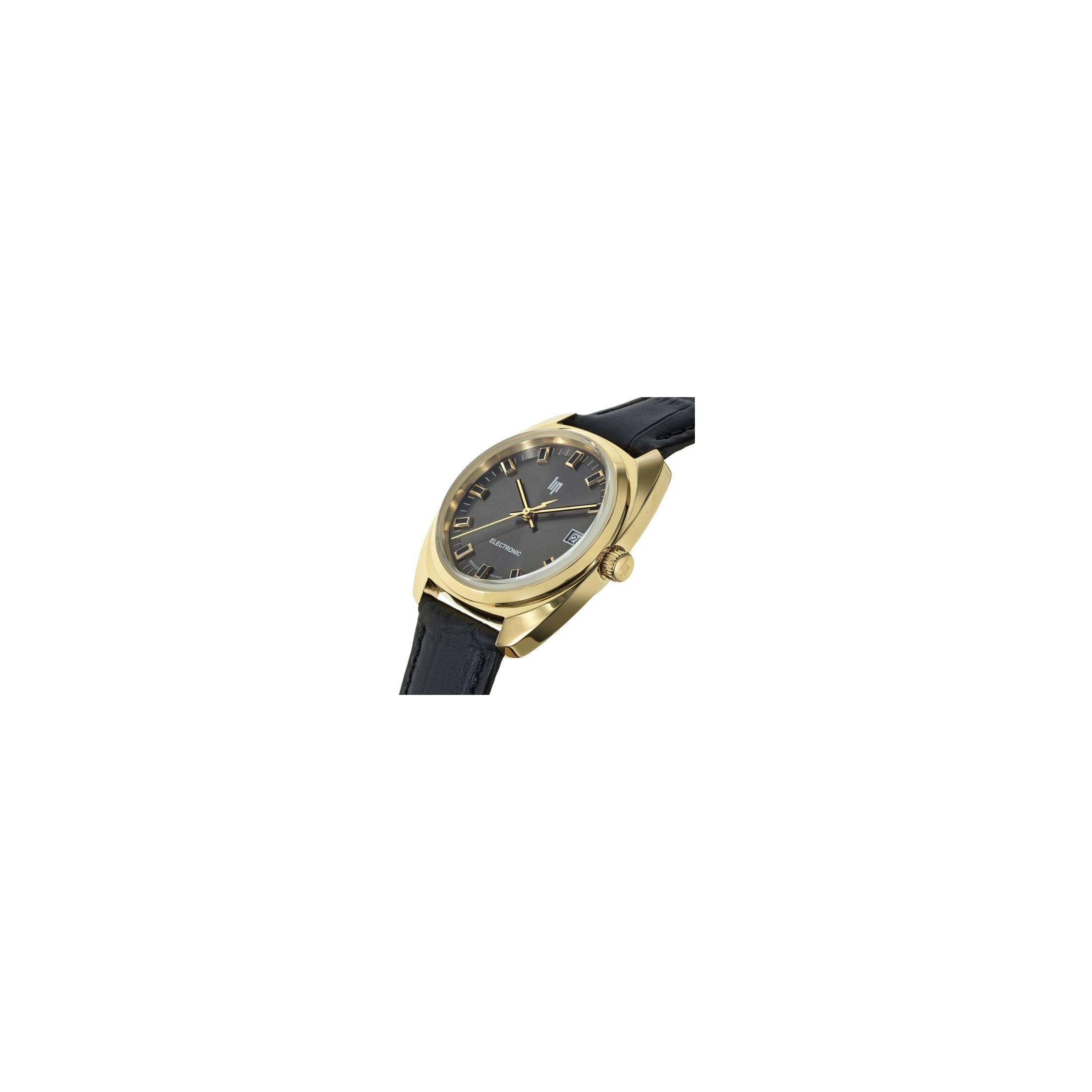 Lip Général De Gaulle quartz steel PVD gold dial black black