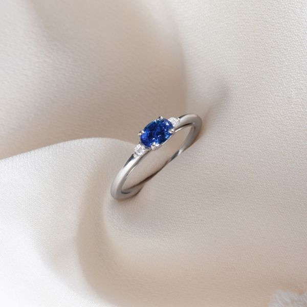 Bague Lepage Juliette en or blanc saphir et diamants