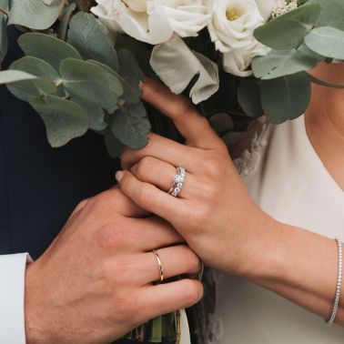 Solitaire Lepage Cupidon en or rose et saphir