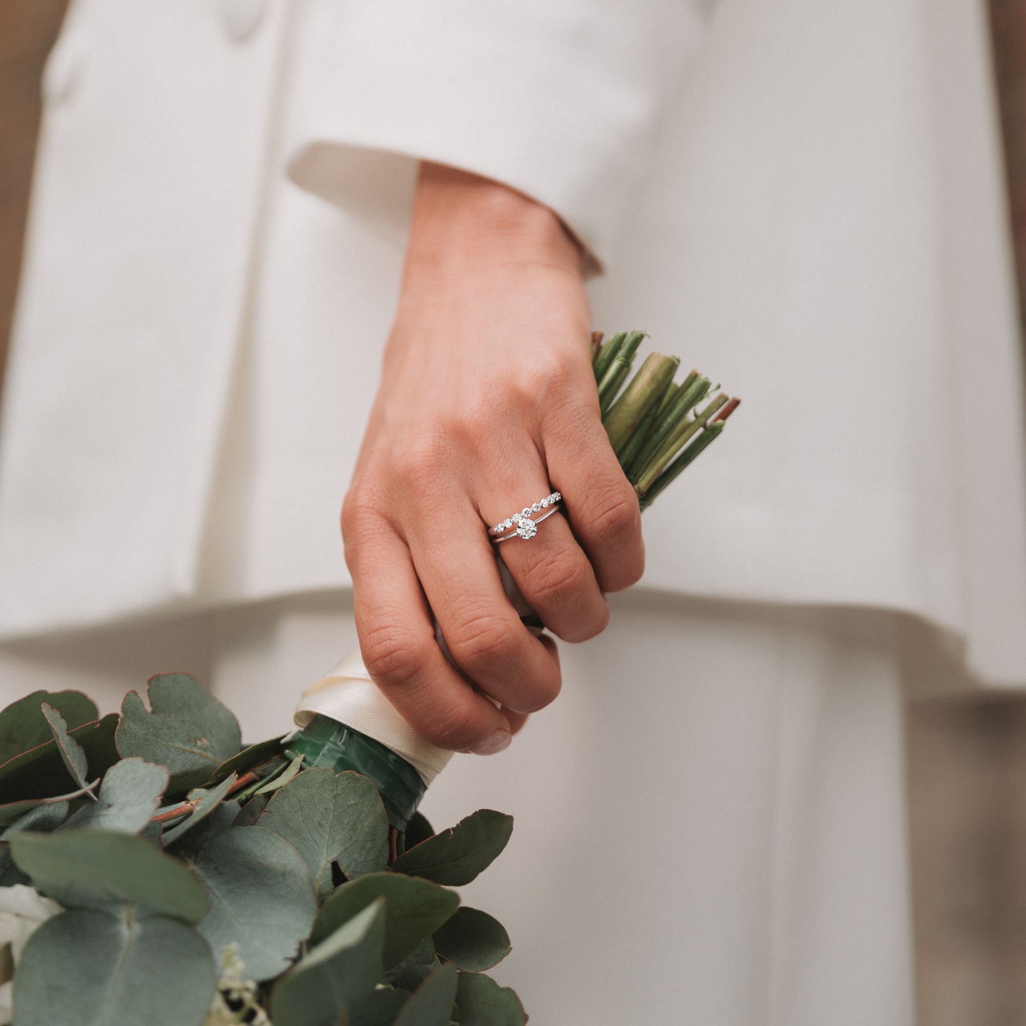 Solitaire Lepage Idylle en or blanc et rubis