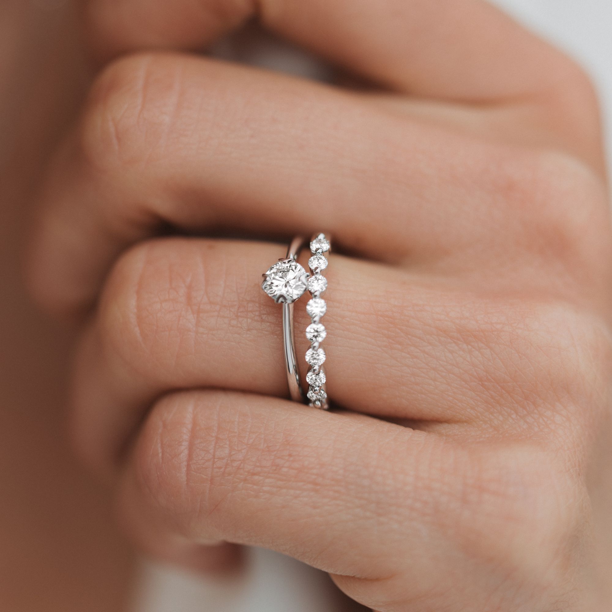 Solitaire Lepage Idylle en or blanc et rubis