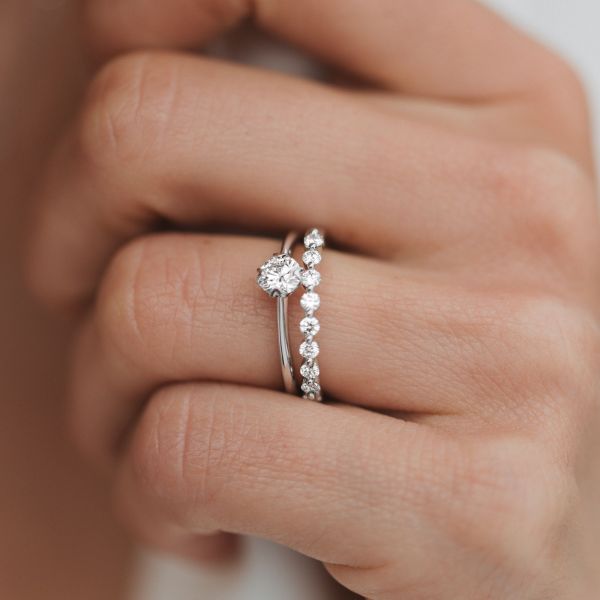 Solitaire Lepage Idylle en or rose et rubis