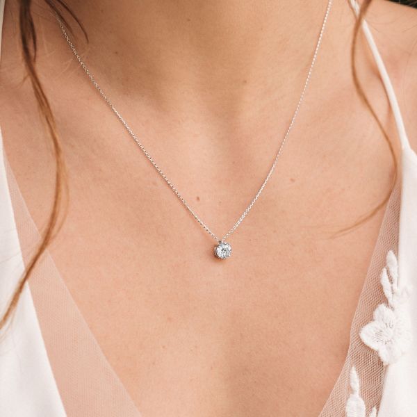 Collier Lepage Chéri en or rose et saphir vert