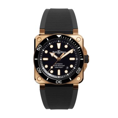 Montre Bell & Ross BR 03 Diver Black Bronze automatique cadran noir bracelet caoutchouc 42 mm