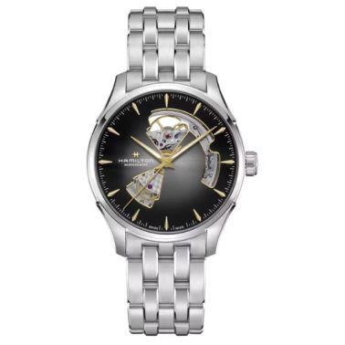 Hamilton Jazzmaster Open Heart Auto watch with silver dial and 40 mm steel bracelet