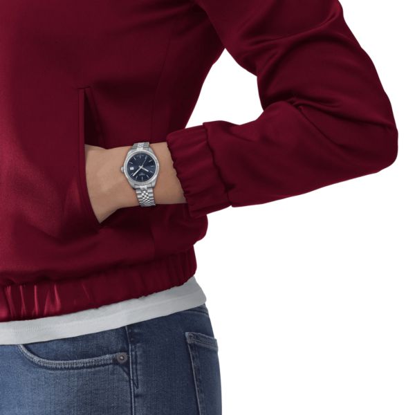 Montre Tissot T-Classic Ballade quartz cadran bleu bracelet acier 34 mm