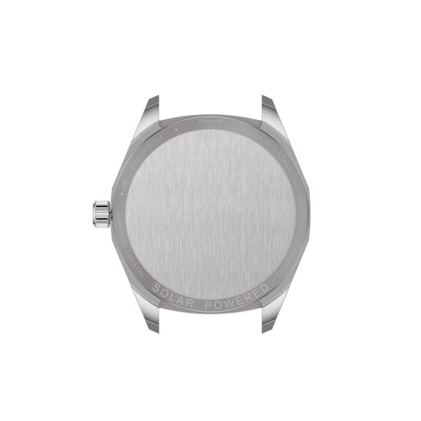 Montre Tissot T-Classic PRC 100 Solar quartz solaire cadran bleu glacier bracelet acier 39 mm