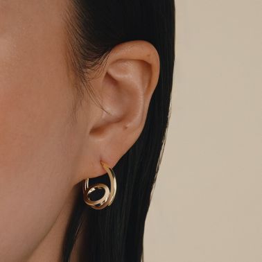 Lepage Alba hoop earrings in yellow gold