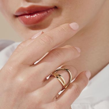 Lepage Luna ring in yellow gold