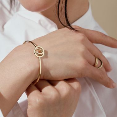 Lepage Alba bangle bracelet in yellow gold